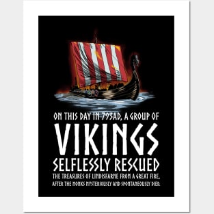 Viking Longship - Lindisfarne - Medieval Norse History Posters and Art